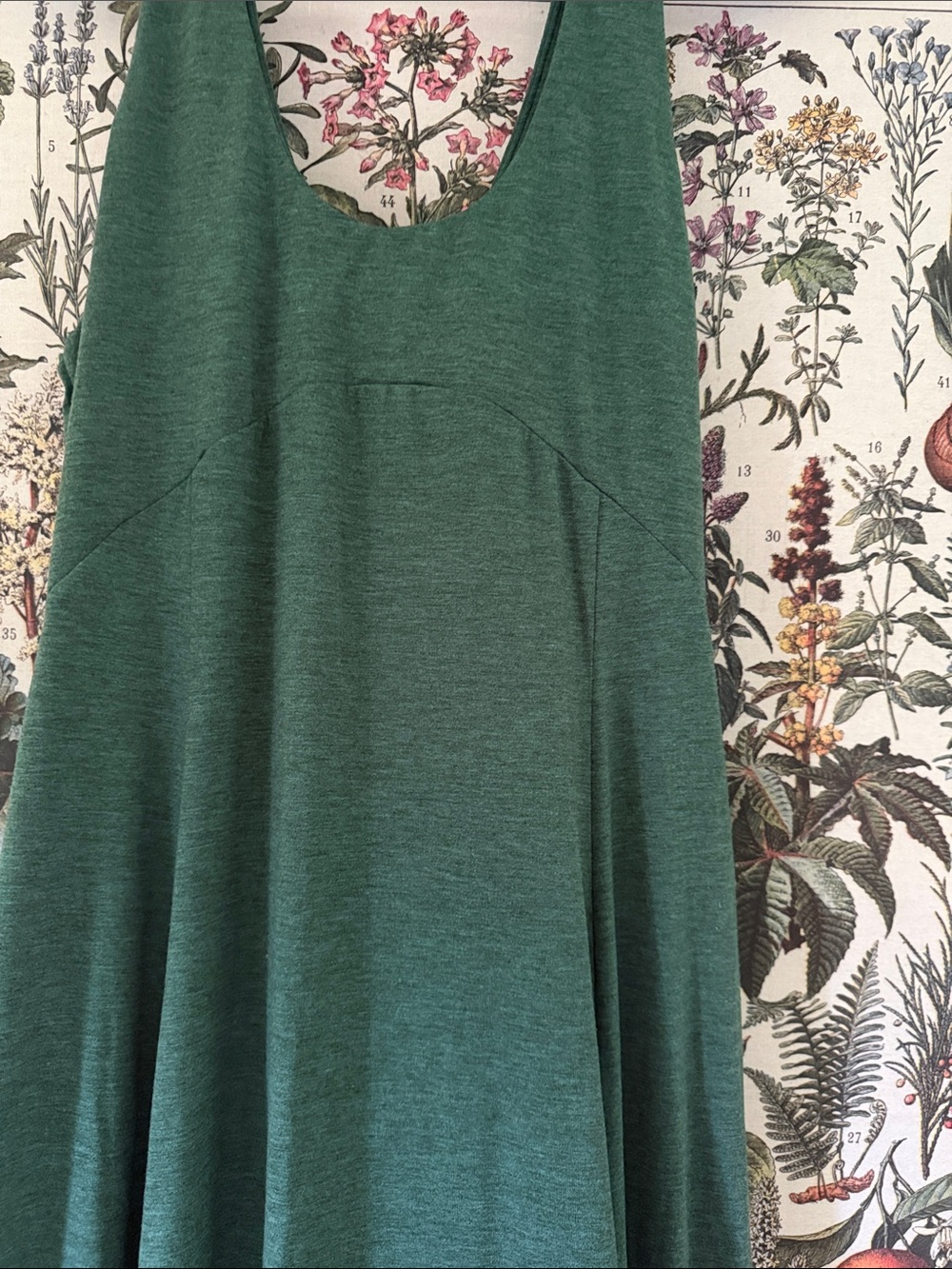 HALARA Forest Green Maxi Dress - Sleeveless V-Neck - Picture 3 of 5